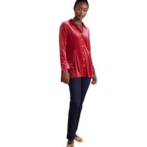 Pink Velvet‎ Button-up Blouse PL NWT Soft Surroundings